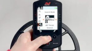 Choisir le mode de détection sur le Manticore de Minelab 1 image explicative pour régler le mode de détection sur le manticore de Minelab