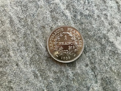 1 franc pièce de monnaie pile