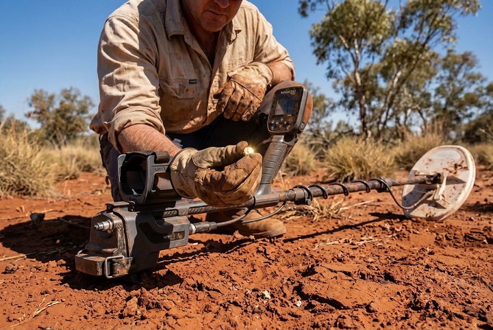 Nokta Magnetar 9000 : Le meilleur détecteur d'or même face à Minelab 9 test du détecteur d'or Nokta Magnetar sur un terrain test en Afrique dans un champ aurifère. Il est surpuissant et très table