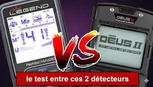 image du comparatif des détecteurs de métaux Nokta legend face au XP Deus 2